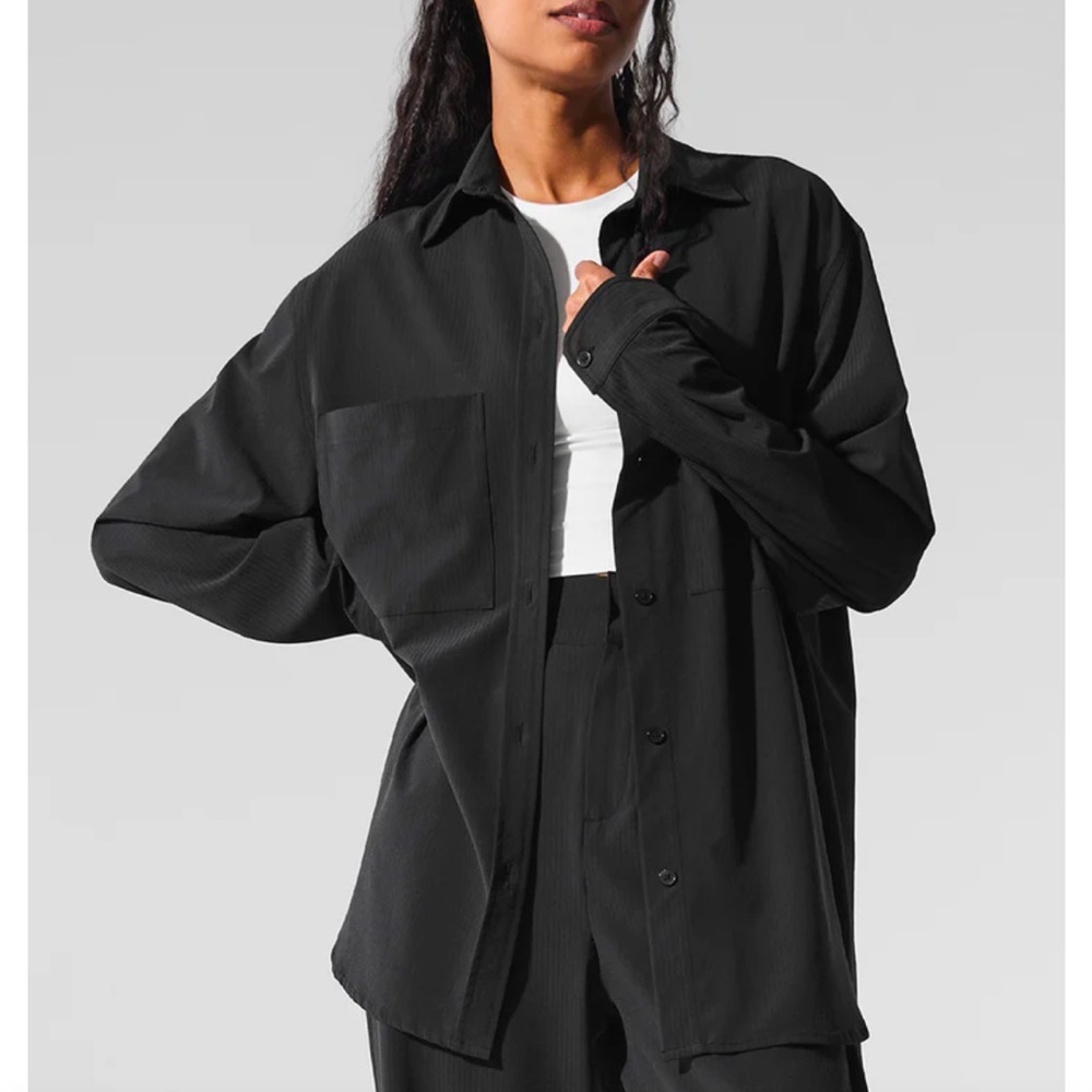 Dreamscape Button Down Long Sleeve - Black